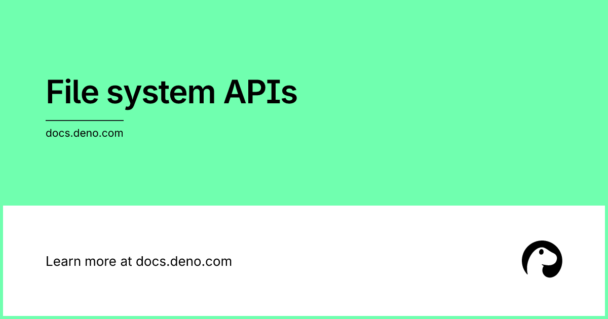 File system APIs