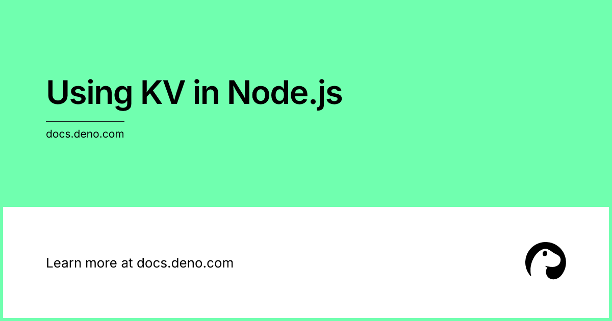 Using KV in Node.js