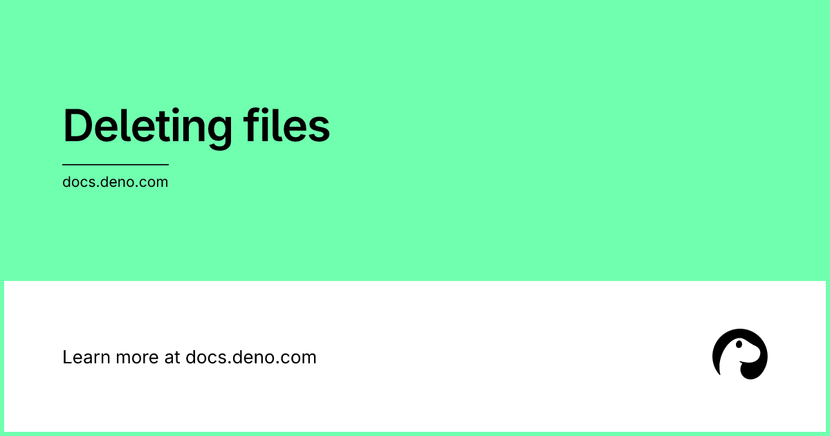 Deleting files