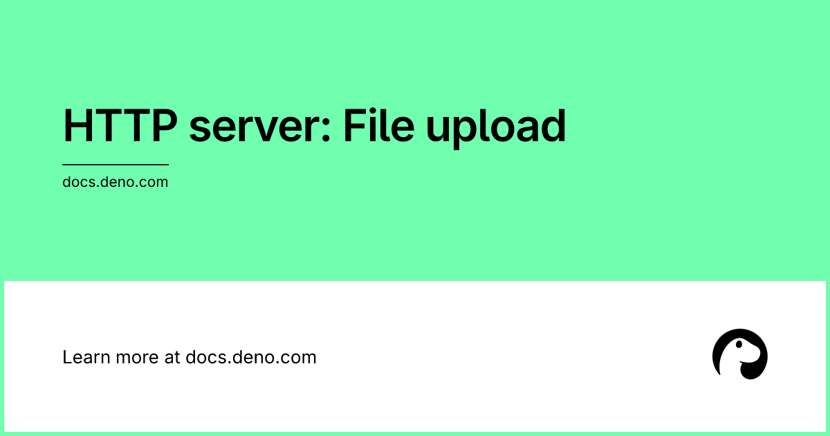 HTTP server: File upload