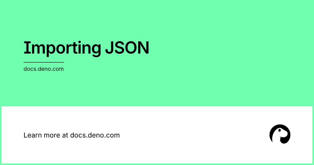Importing JSON