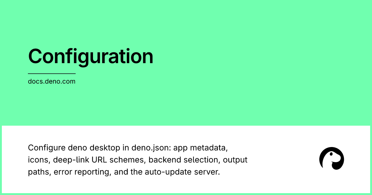 Configuration | Deno Docs