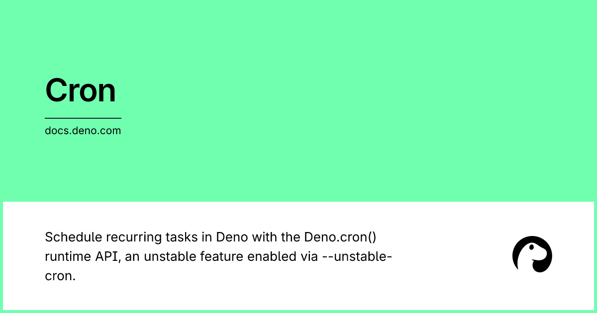 Cron | Deno Docs