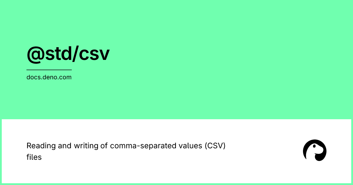 @std/csv | Deno Docs