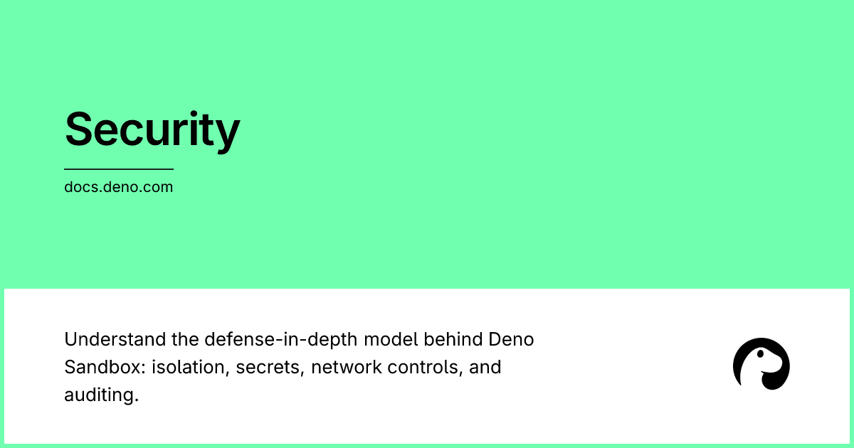 Security | Deno Docs